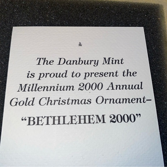Bethlehem 2000 Danbury Mint 23KT Annual Gold Electroplate Ornament w/Box - Picture 4 of 11